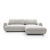 ECKSOFA Morena Hellgrau, mit Schlaffunktion, rechte seite - Hellgrau, Holzwerkstoff/Textil (270/167cm) - Bettso