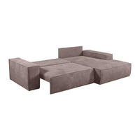 SCHLAFSOFA - 4 Personen-Sitzer - Samt, Stoff - Malve - - Lila, Textil (267/85/167cm) - Vente-Unique