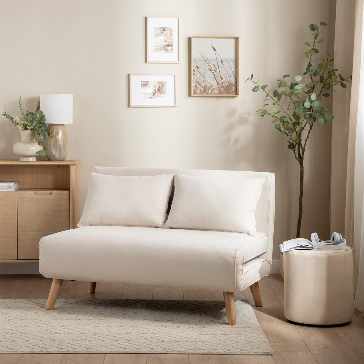 SCHLAFSOFA Noa Beige 117 cm x 79 cm - Beige, Textil (117/79/75cm)