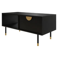 COUCHTISCH Vunotis - Goldfarben/Schwarz, Holzwerkstoff/Kunststoff (45/100/48cm) - MIRJAN24