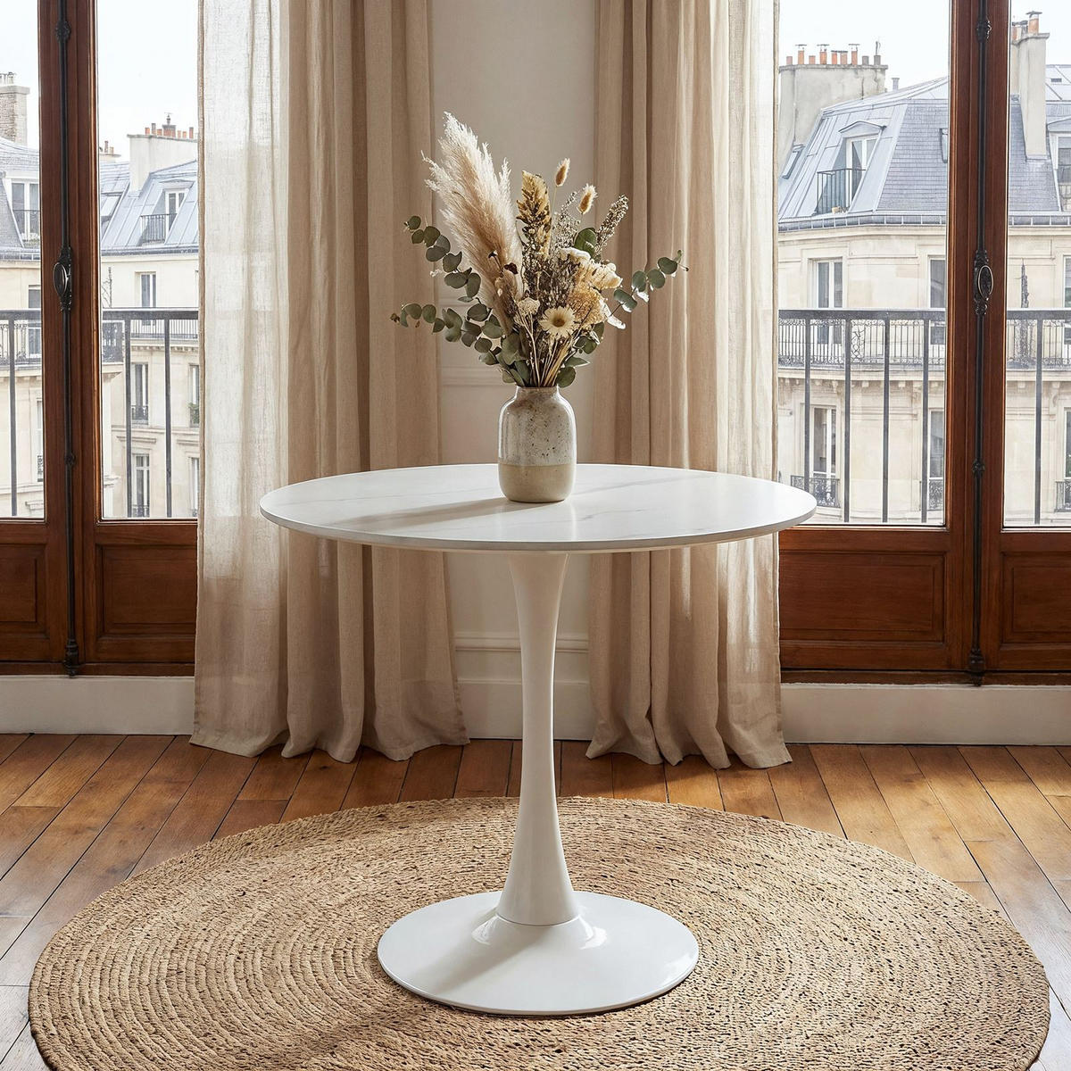 ESSTISCH LOIRE weiß - Weiß, Metall (80/80/73cm) - IDIMEX