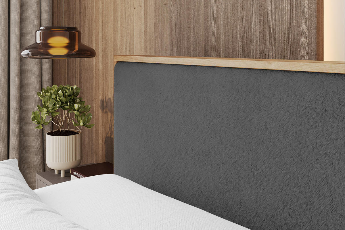 BOXSPRINGBETT LOLLI9 -KING 160x200 - H3/H4 Dunkelgrau - Graphitfarben, Holzwerkstoff (160/200cm) - ALTDECOR