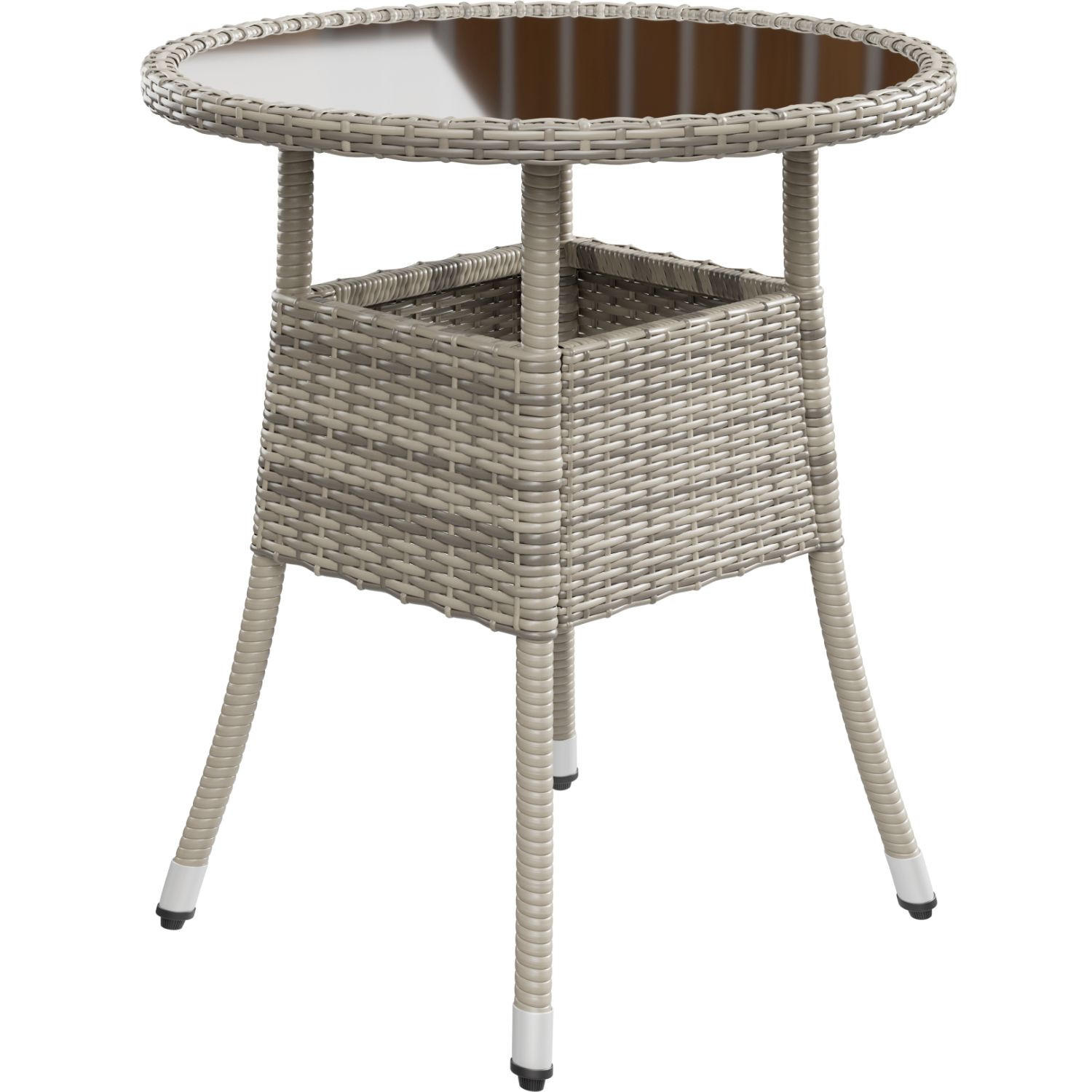 GARTENTISCH Yoro grau 60 cm - Grau, Kunststoff (60/60/73cm) - Juskys