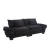 2-SITZER Sofa Samt mit ultratiefem Sitz 224/81/81 cm Schwarz - Schwarz, Textil (81/224/81cm) - Redom