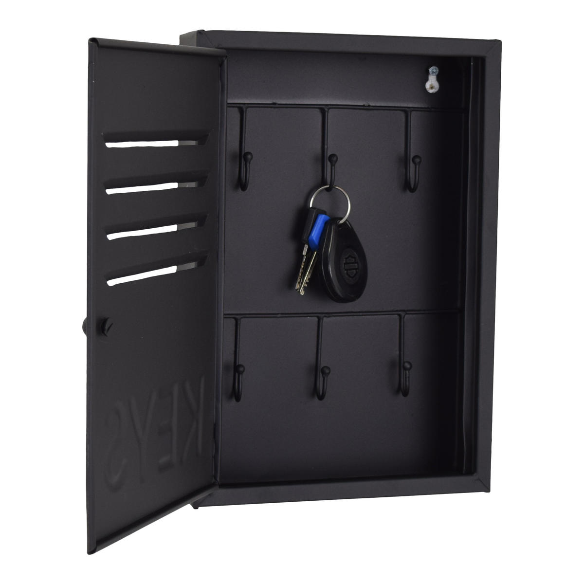 SCHLÜSSELKASTEN Hailey Schwarz - Schwarz, Metall (20/30/7cm) - LOFT42