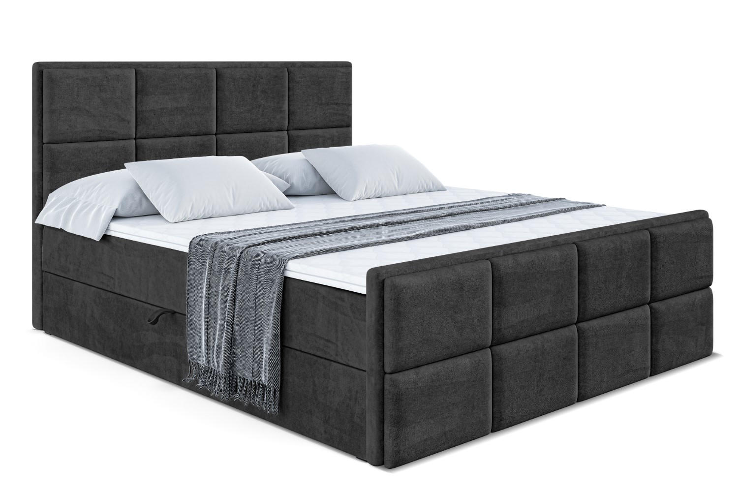BOXBETT NOVA-Z - 200 x 200 - H3 - Schwarz - Schwarz, Holzwerkstoff (200/200cm) - ALTDECOR
