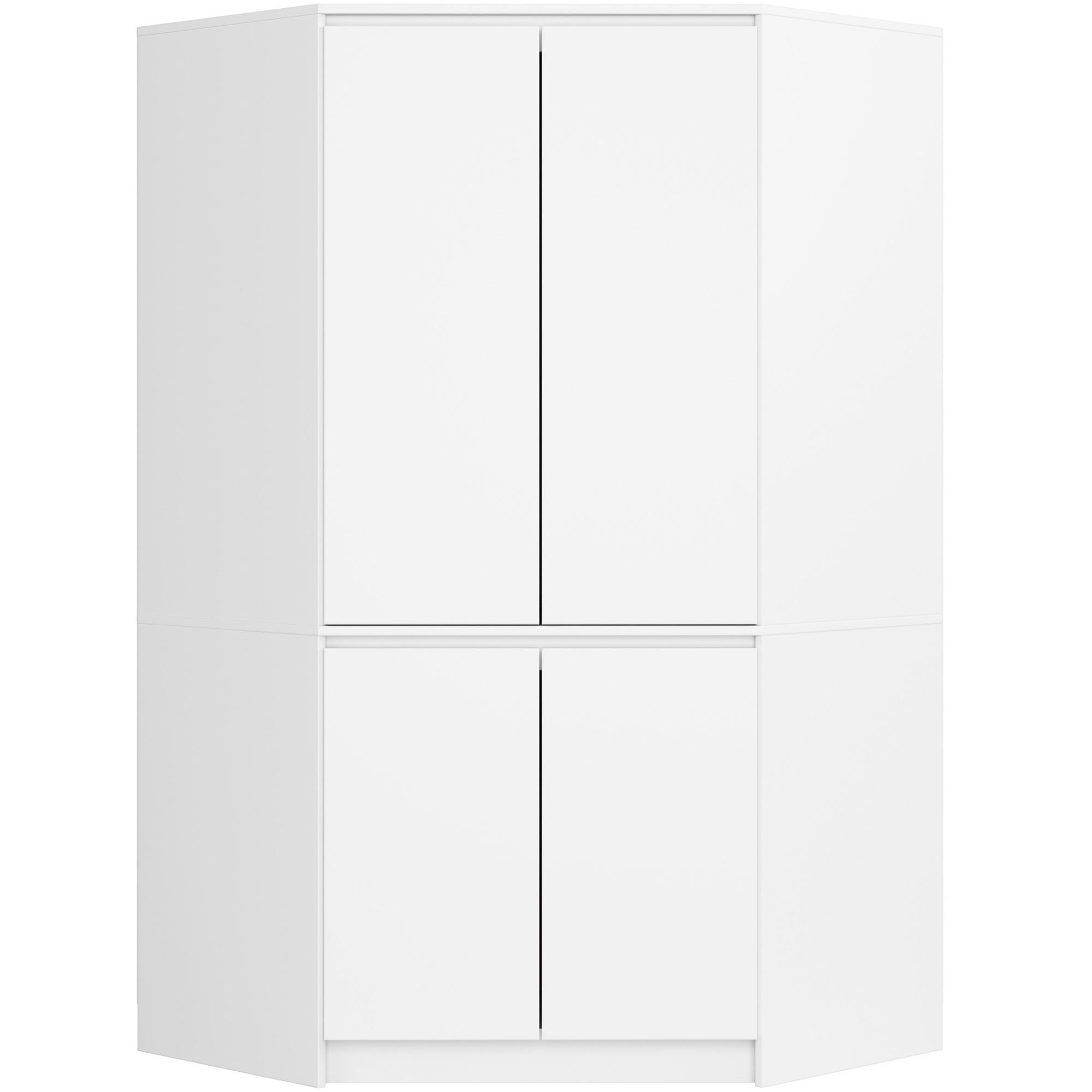 KLEIDERSCHRANK Weiß 100x50x180 cm - Weiß, Holzwerkstoff (100/180/50cm) - Akord