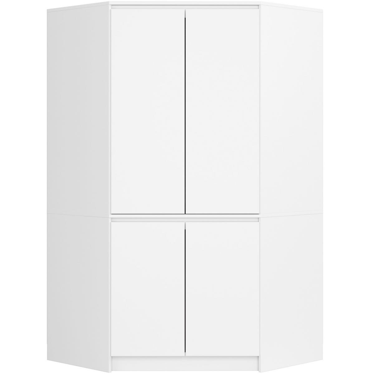 KLEIDERSCHRANK Weiß 100x50x180 cm - Weiß, Holzwerkstoff (100/180/50cm) - Akord