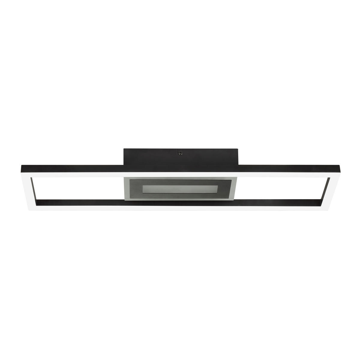 LED DECKENLEUCHTE Besson Schwarz 16/55/5,3 cm - Schwarz, Metall (16/55/5.3cm) - Brilliant