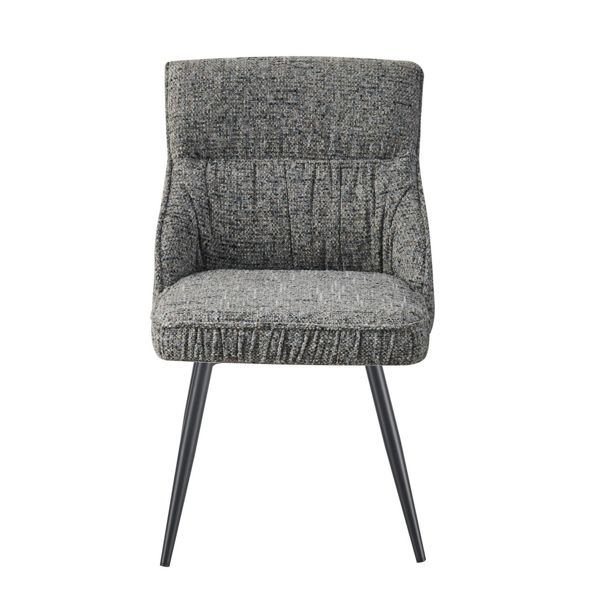 ESSZIMMERSTUHL ALESSIA 2er-Set - Dunkelgrau/Schwarz, Textil/Metall (49/83/62cm) - DUBI Möbel