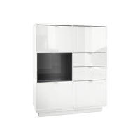 HIGHBOARD Metro Einsatz in Schwarz Hochglanz - Schwarz Hochglanz, Holzwerkstoff (103/123/38cm) - Vladon