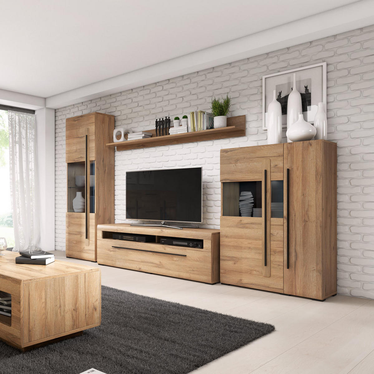 LOWBOARD Turda-83 - Braun, Holzwerkstoff (140/52/50cm) - Lomado