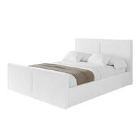 POLSTERBETT mit Bettkasten, Fußteil und Lattenrost, Boxbett ohne Matratze - VANTO-Z 120x200 Weiß - Weiß, Holzwerkstoff/Textil (120/200cm) - ALTDECOR