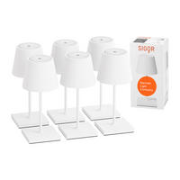 LED Akku-Tischlampe, Nuindie mini 3.0 6er-Set, schneeweiß - Weiß, Metall (25/10/25cm) - Sigor