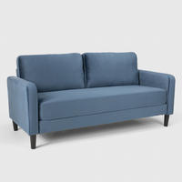 3-SITZER aus Portland-Stoff - Blau - Blau, Textil (175/86/75cm) - Pasmara