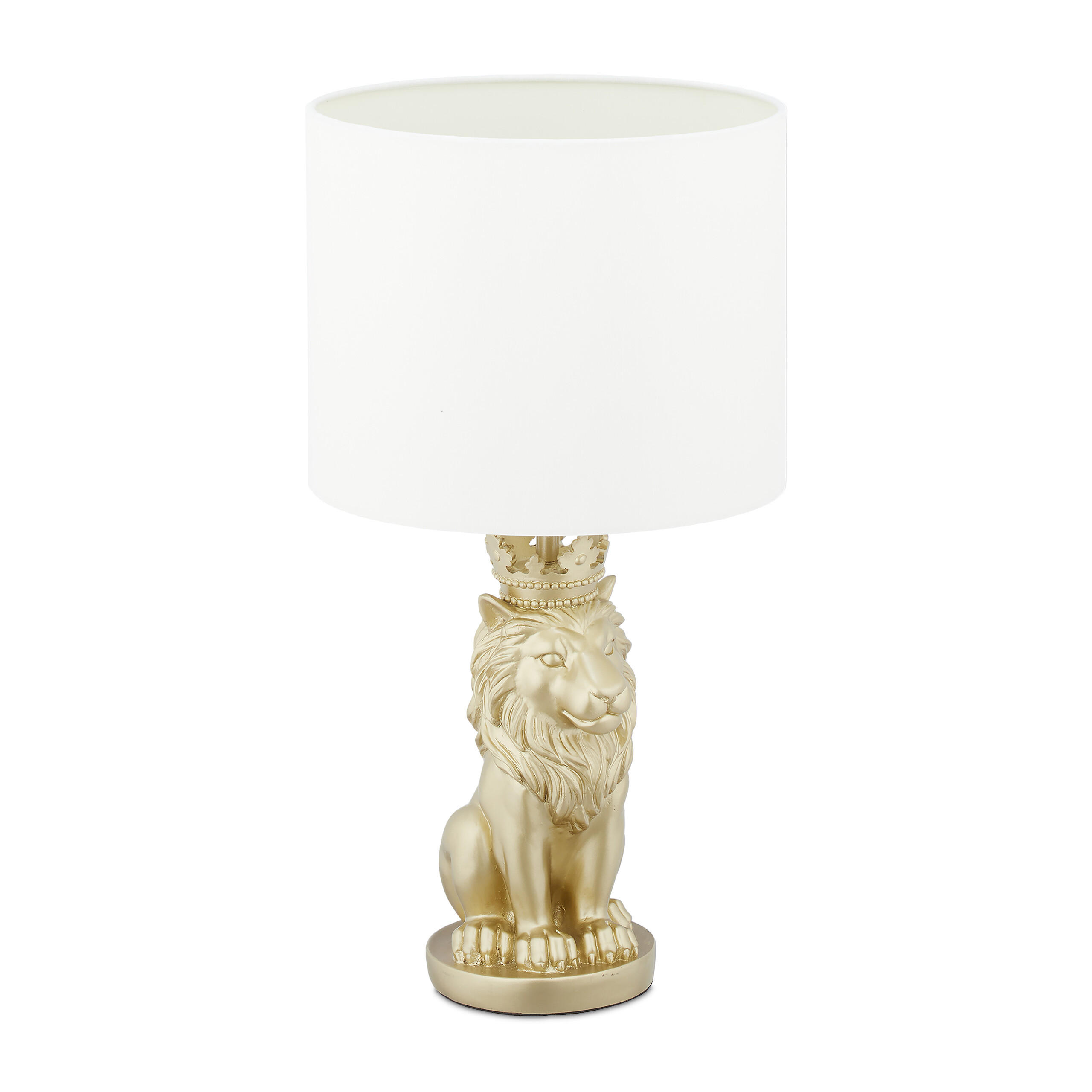 TISCHLAMPE Löwe - Multicolor, Kunststoff/Textil (25/25/47.5cm) - Relaxdays