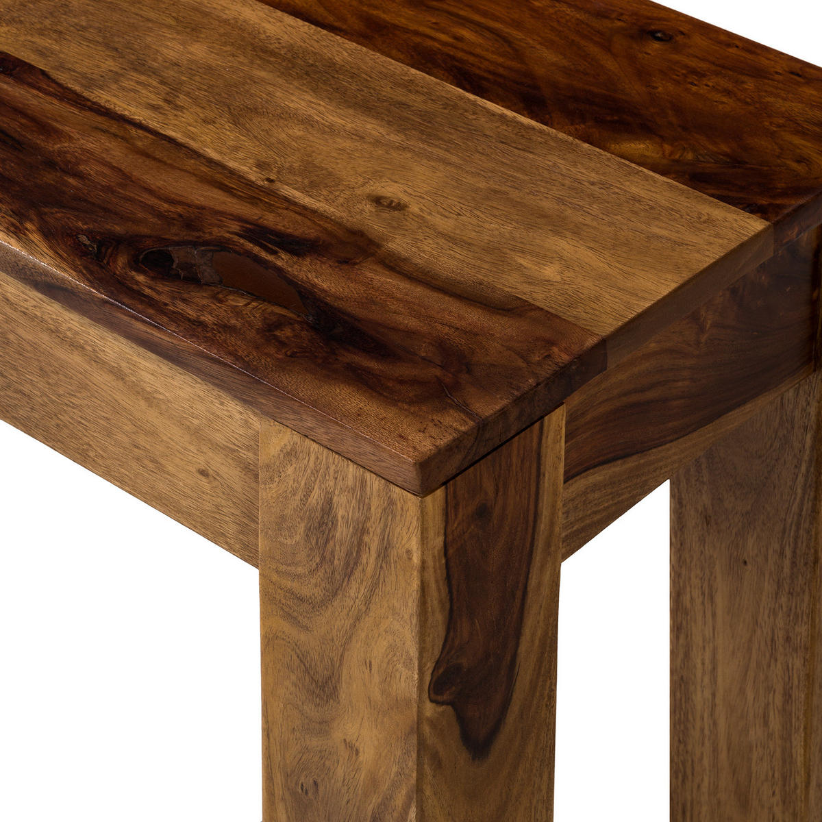 SITZBANK - Sheesham massiv - Sheeshamfarben, Holz (180/45/35cm) - home24