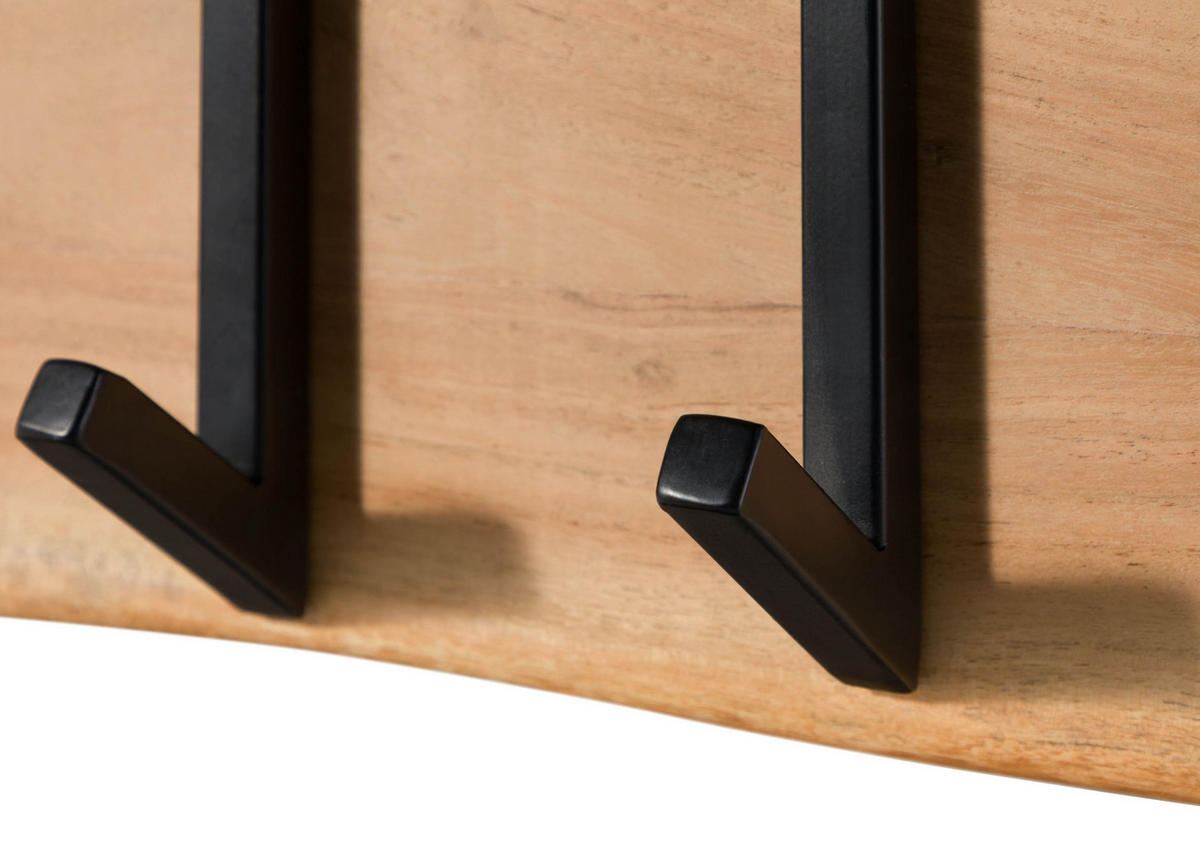 WANDGARDEROBE Akazie 60x3x25 natur lackiert MELBOURNE #106 - Braun, Holz (60/25/3cm) - Massivmoebel24