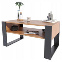 COUCHTISCH KAJA Erle-Schwarz 100/53,6/50 cm - Erlefarben, Holzwerkstoff (53.6/100/50cm) - Matkam Möbel