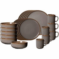 KOMBISERVICE Malaga Grau 24er Set - Grau, Keramik (1/1/1cm) - Ritzenhoff Breker