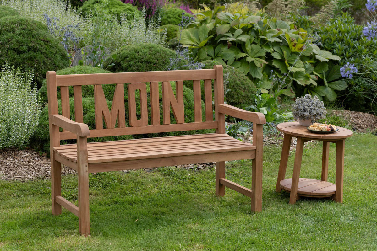 GARTENBANK Moin - Naturfarben, Holz (120/94/60cm) - Mr. Deko