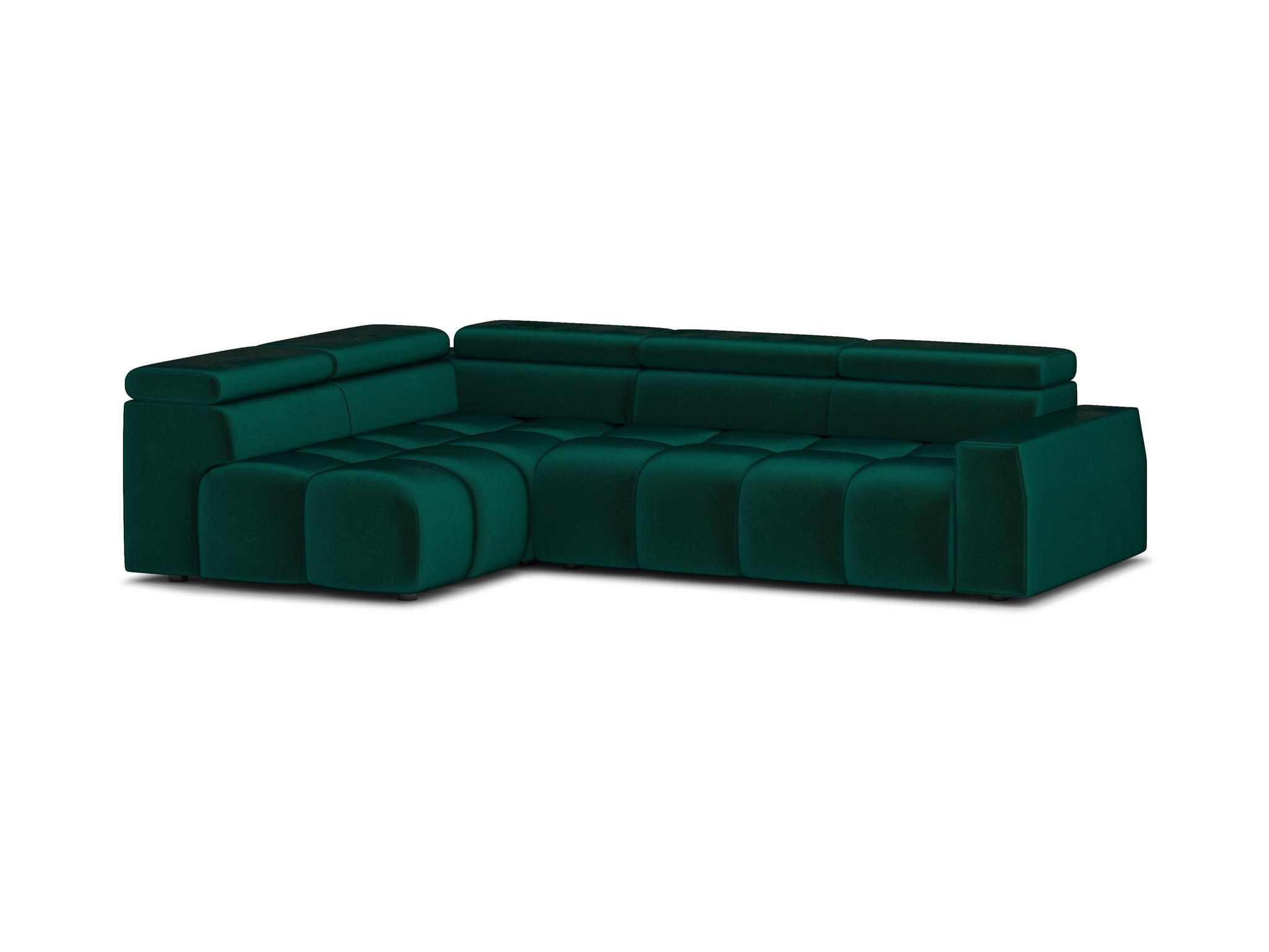 ECKSOFA Darcy - Grün, Holzwerkstoff/Textil (305/210cm) - Fun Möbel