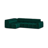 ECKSOFA Darcy - Grün, Holzwerkstoff/Textil (305/210cm) - Fun Möbel