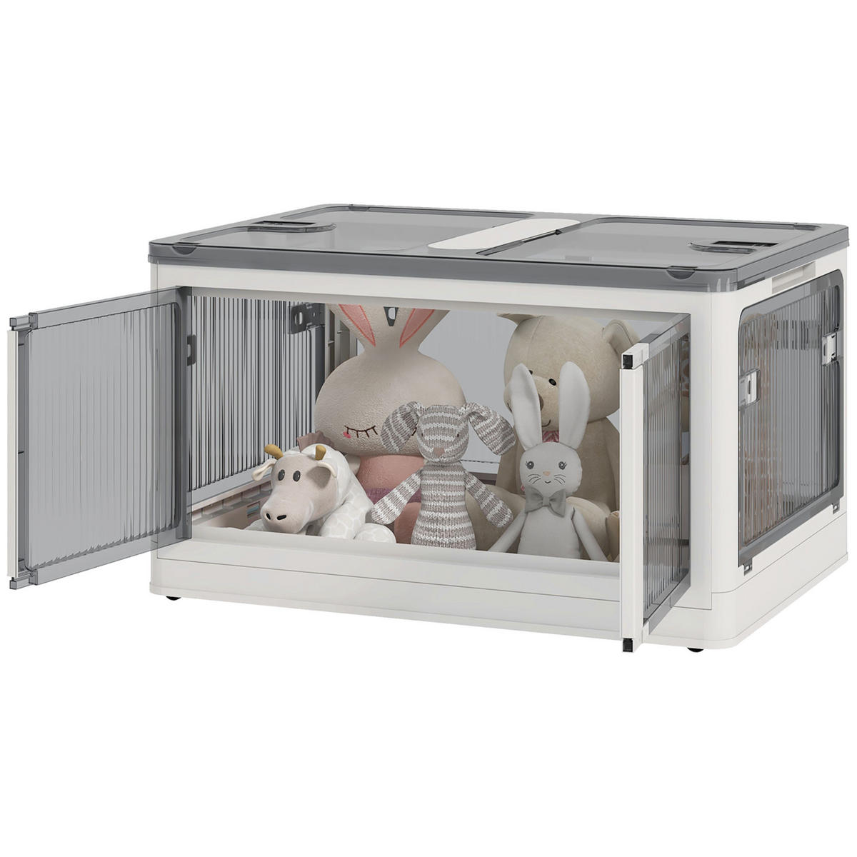 FALTBOX DE-12472 99L mit 5 Zugängen Weiß - Weiß, Kunststoff (47/38/67cm) - ComfortXL