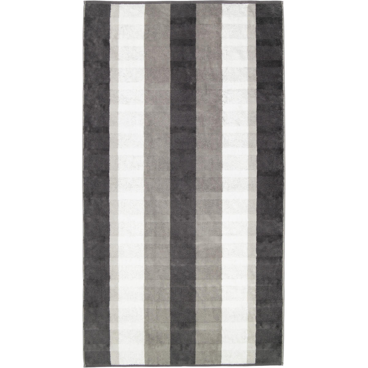 DUSCHTUCH NOBLESSE STRIPE 1087 ANTHRAZIT - 77 - Grau, Textil (80/150cm) - Cawoe