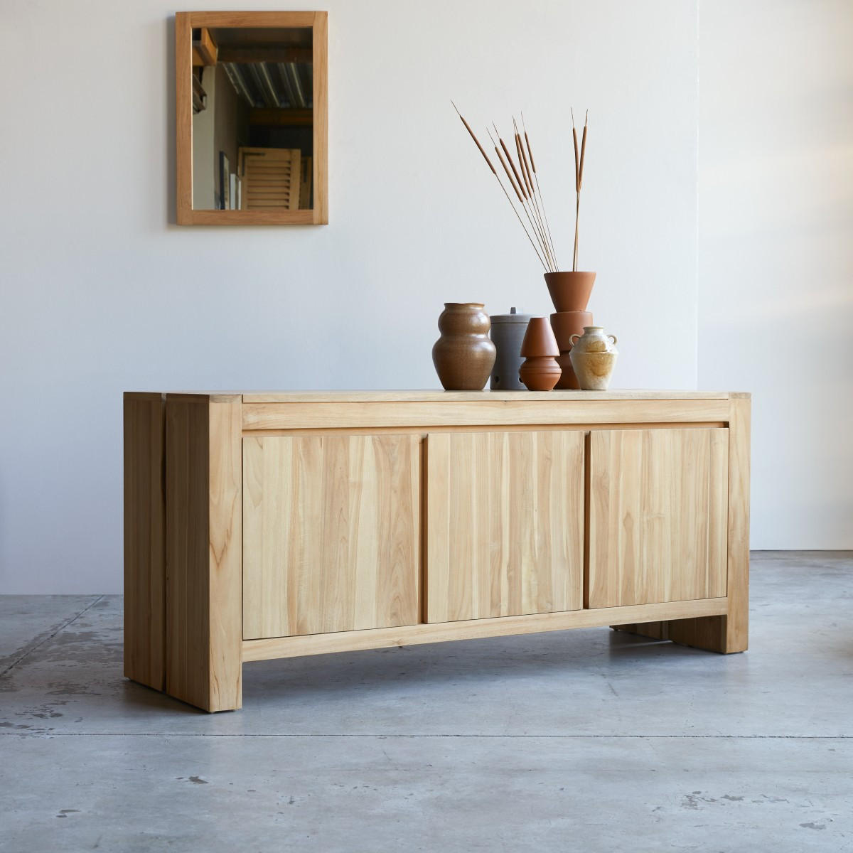 SIDEBOARD Eden Natur aus Teak - Naturfarben, Holz (160/70/50cm) - Tikamoon