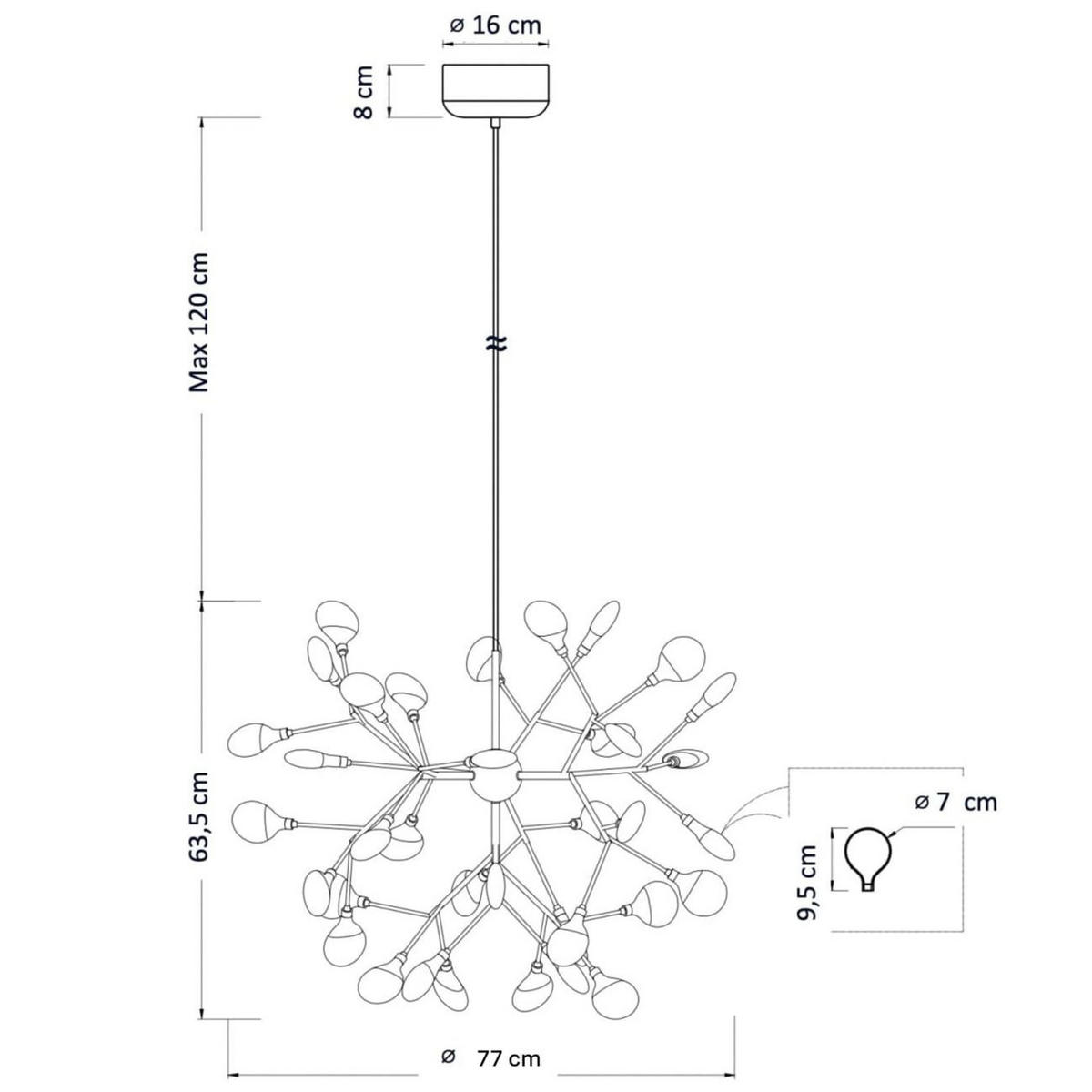 HÄNGELEUCHTE Arsinoe, Gold / Messing, 77cm - Goldfarben, Glas (77/80/63.5cm) - KOSILUM