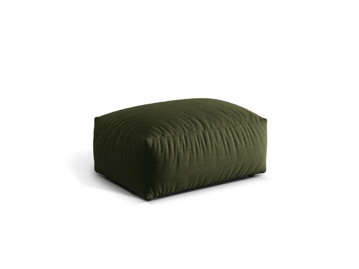 POUF Martina aus strukturiertem Stoff grün - Grün, Textil (65/44/95cm) - Micadoni