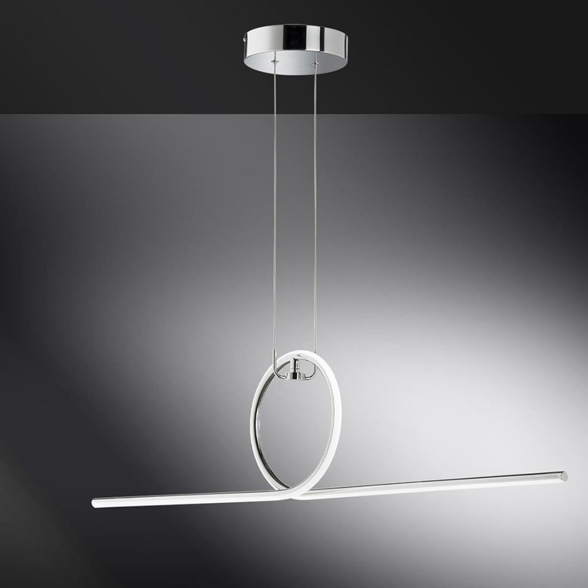 LED HÄNGELEUCHTE Chrom Silber - Silberfarben, Metall (112.5/21/162.5cm) - Wofi