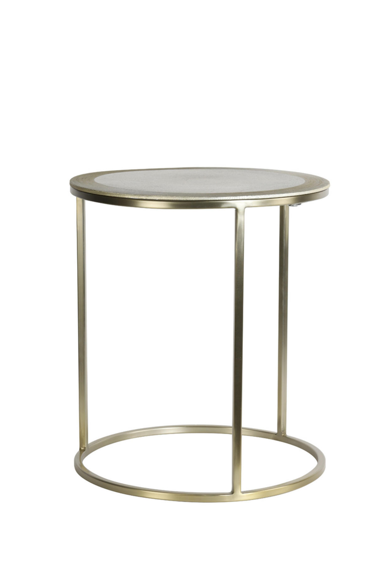 BEISTELLTISCH Talca Gold Ø50/52 cm 2er-Set - Goldfarben, Metall (50/50/52cm) - Light & Living