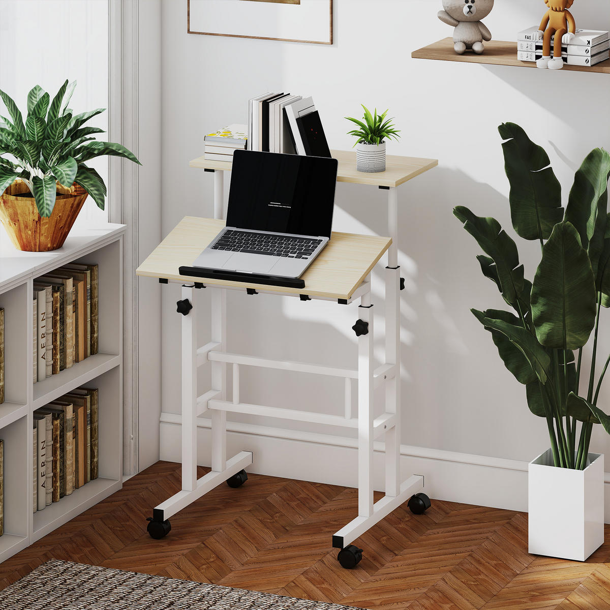 LAPTOPTISCH DE-14912 mit Höhenverstellung Natur - Naturfarben, Metall (60/60/120cm) - ComfortXL