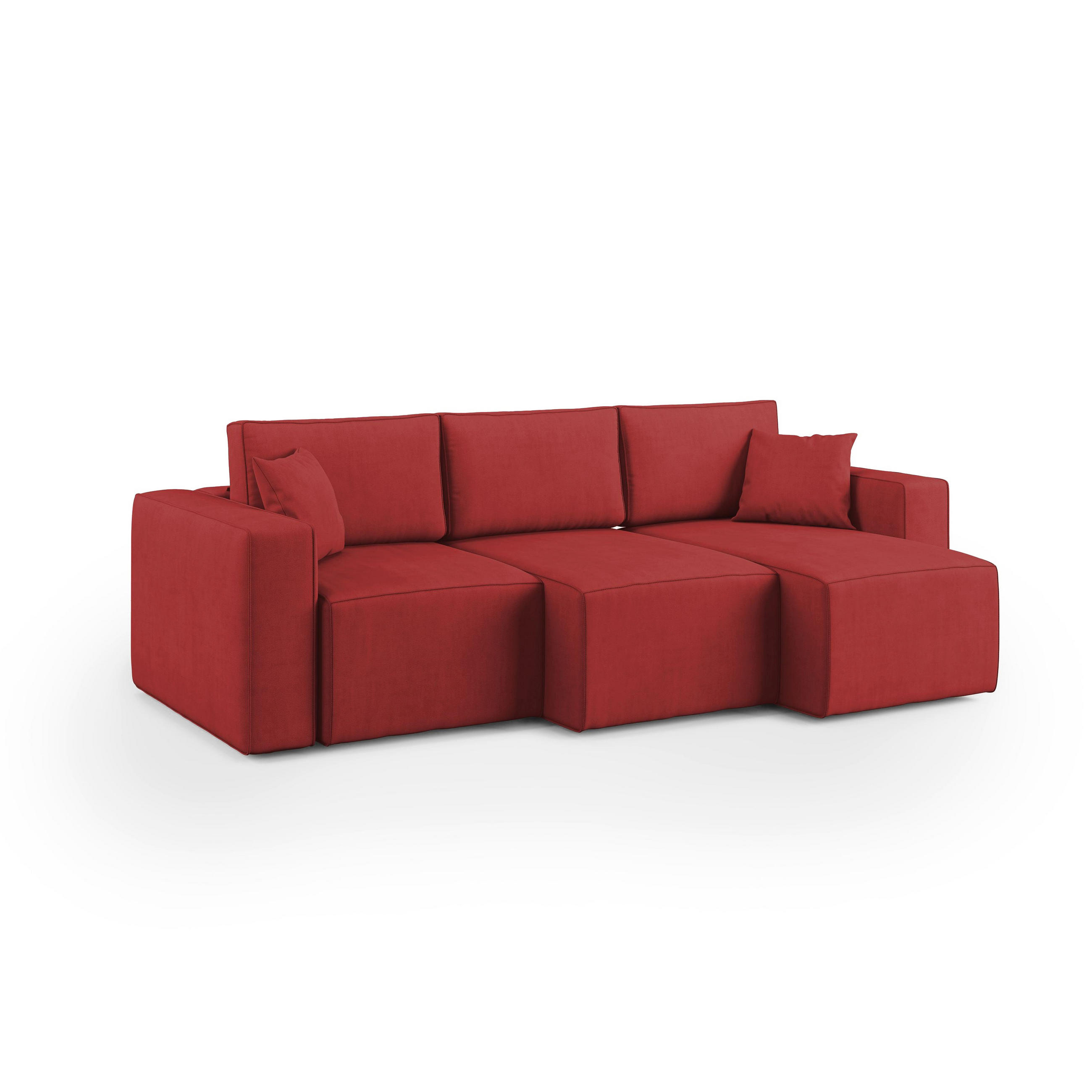 LINEARSOFA Morfeo - Rot, Textil (245/86/99cm) - Divani.store