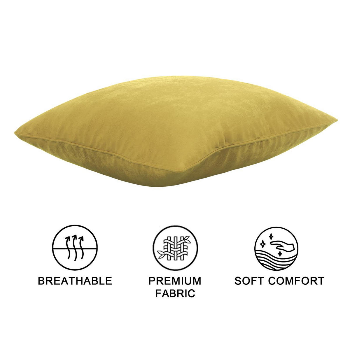 KISSENHÜLLEN-SET (2-tlg.) 40/40 cm (Gelb) - Gelb, Textil (40/40cm) - Intirilife