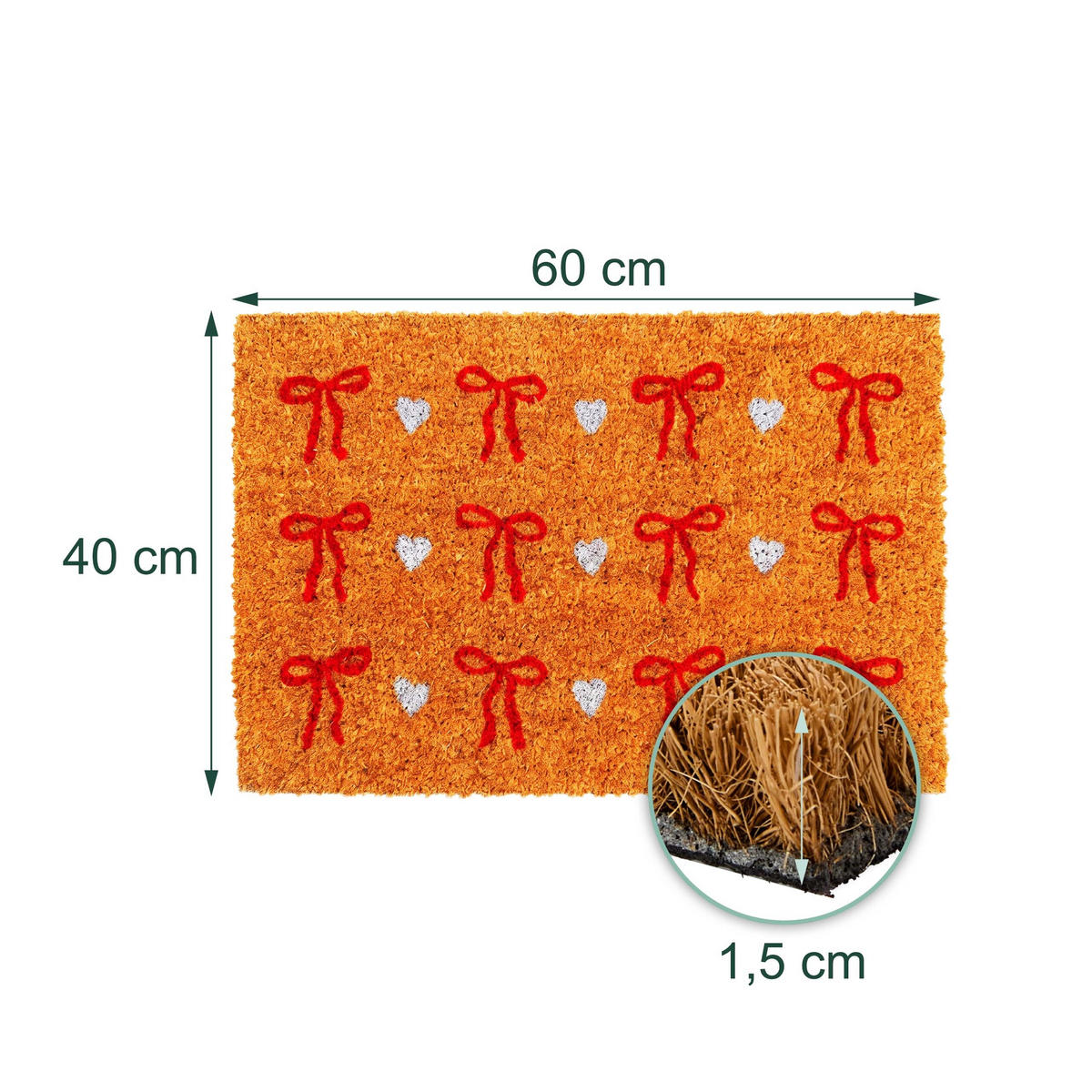 ROHOŽ - viacfarebná, textil/plast (60/40cm) - Relaxdays