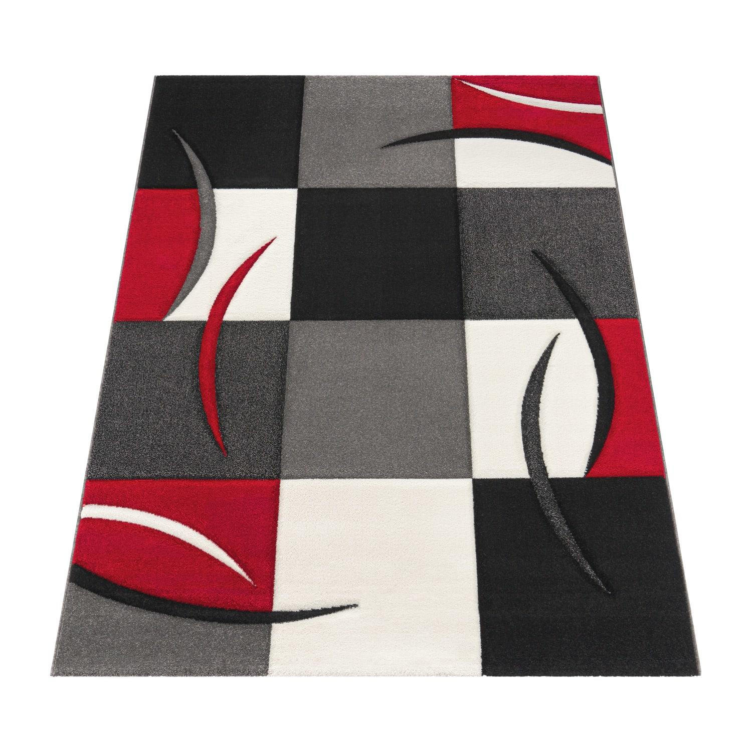KURZFLOR-TEPPICH DIAMOND 665 ROT 80X150 - Rot, Kunststoff (80/150cm) - Paco Home