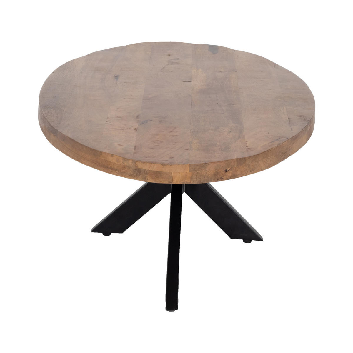 COUCHTISCH oval aus Mangoholz 130cm, braun - Braun, Holz/Metall (130/70/40cm) - Giga Meubel