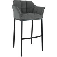 BARHOCKER Metall Grau - Schwarz/Grau, Metall (64/110/48cm) - CLP