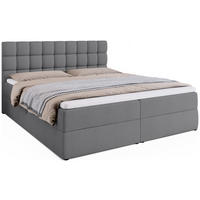 BOXBETT Dakota mit Topper 180/200 Hellgrau - Hellgrau, Textil (180/200cm) - Bromarkt
