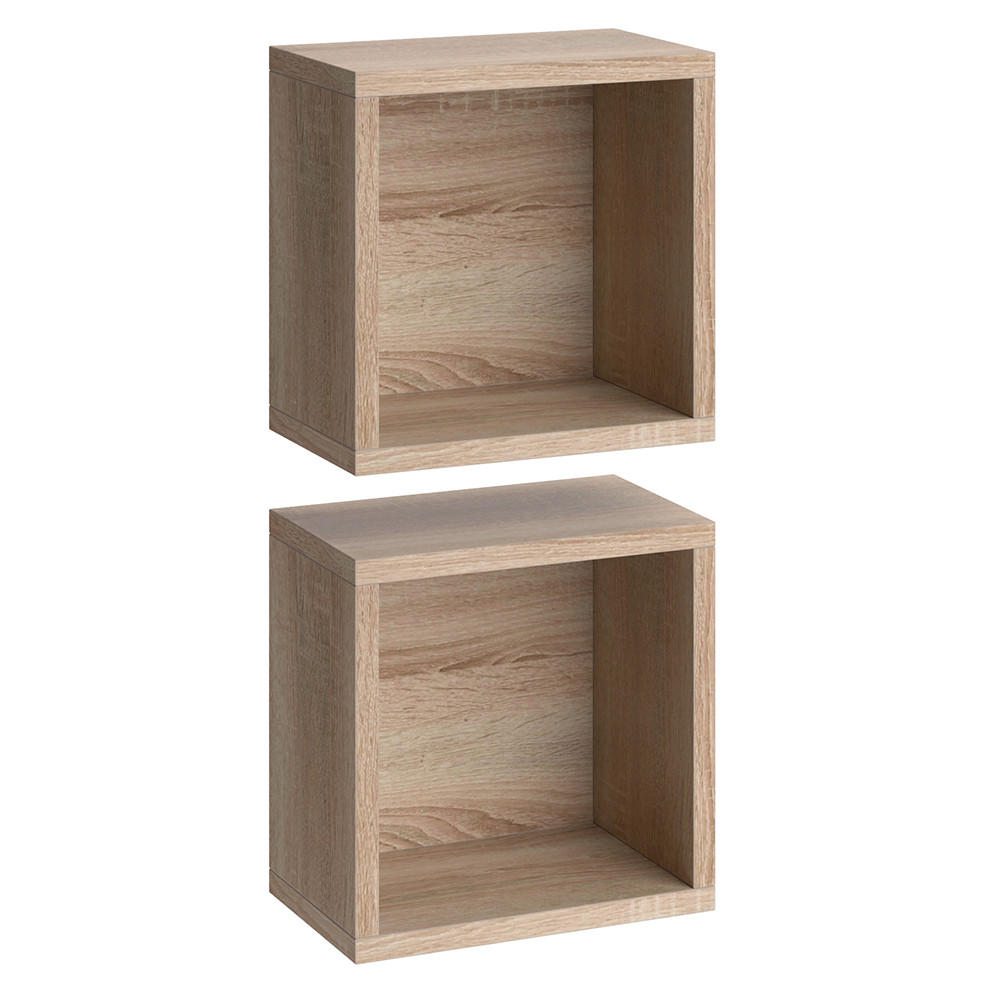 BADSCHRANK Senyo Sonoma 25 x 25 cm 2er Set - Sonoma Eiche, Holzwerkstoff (25/25/15cm) - Vicco