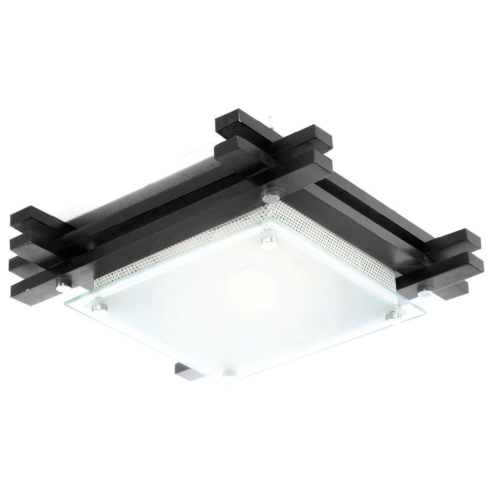 LED DECKENLEUCHTE EDISON Weiß Holz - Weiß, Holz (27/27/8.5cm) - Globo Lighting