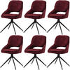 ESSZIMMERSTUHL Bordeaux 6er-Set - Bordeaux, Textil (55/87/55cm) - MCW