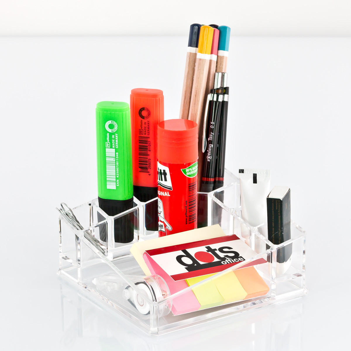 KOSMETIKORGANIZER, mit 3 verschiedenen Fachgrößen - Transparent, Kunststoff (14/14/7cm) - bremermann