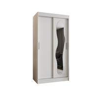 SCHWEBETÜRENSCHRANK 200/100/62 2-türig - Silberfarben/Weiß, Holz (100/200/62cm) - MÖBEL KRYSPOL