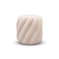 HOCKER VELORA 38/38/40 cm Beige - Beige, Textil (38/40/38cm) - Lookway