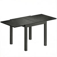 GARTENTISCH 80-160/80/75 cm aus Aluminium DE-39942 Schwarz - Schwarz, Metall (80/160/75cm) - ComfortXL