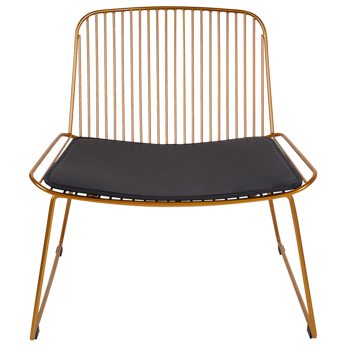 ESSZIMMERSTUHL Metall Gold Snorum - Goldfarben/Schwarz, Metall (67/70/68cm) - Beliani